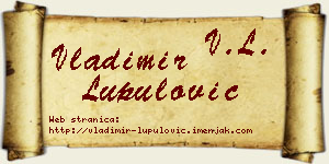 Vladimir Lupulović vizit kartica